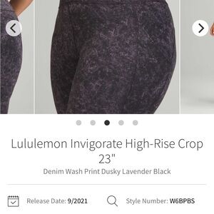 Lululemon Invigorate Leggings